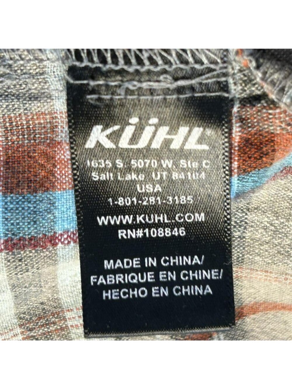 Kuhl Shirt Mens XL Brown Plaid Linen Short Sleeve Button Up Outdoor Hiking - Picture 5 of 13